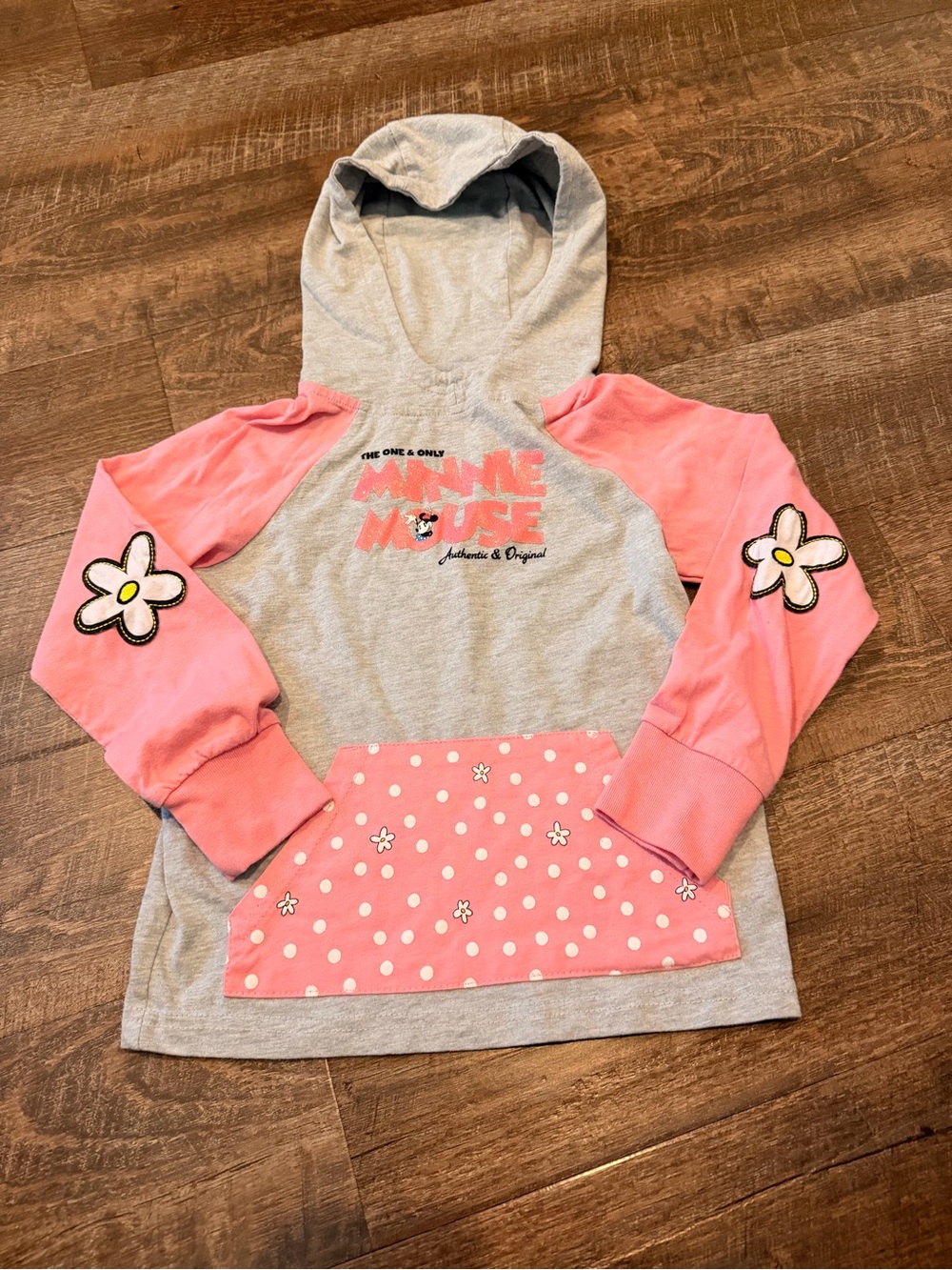 Disney Parks Minnie Mouse Hooded Tunic Hoodie Girls Size Small